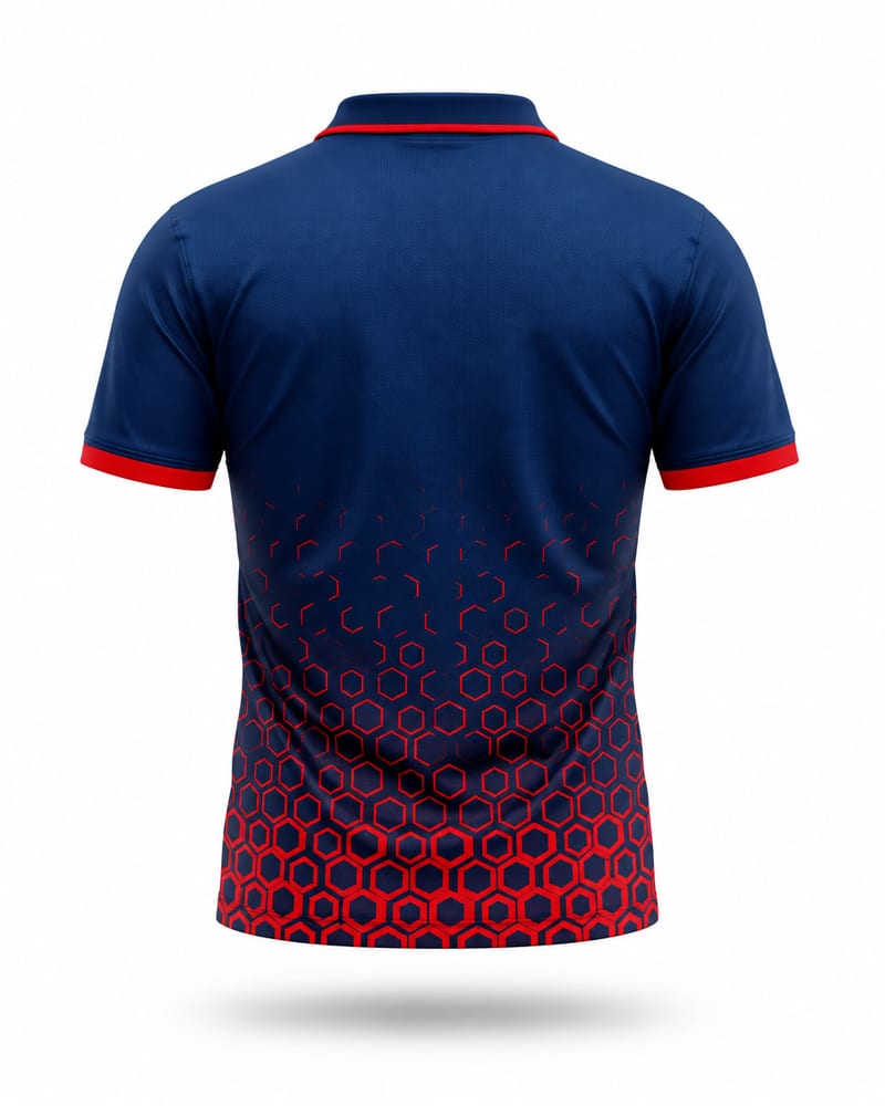 Navy Matrix Cricket Jersey, navy blue, back