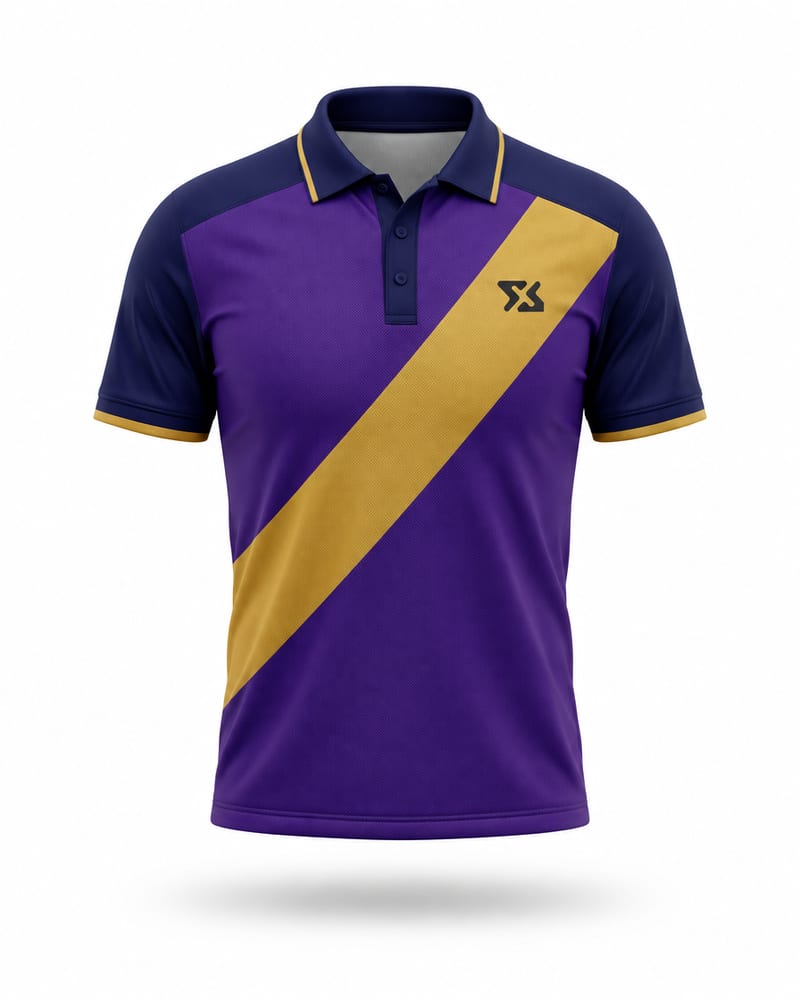 Purple Sash Cricket Jersey