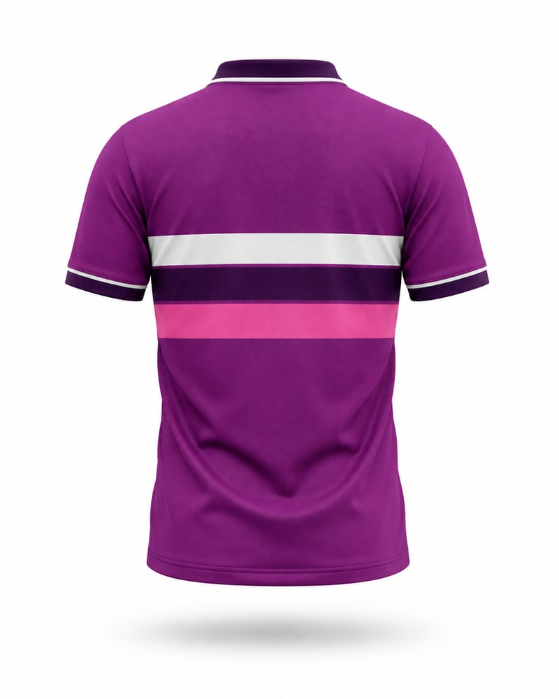Orchid Retro Cricket Jersey, orchid purple, back