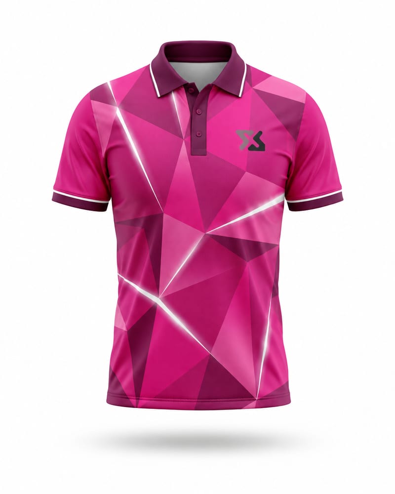 Magenta Facet Cricket Jersey