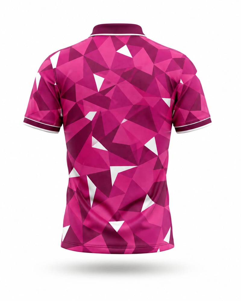 Magenta Camo Cricket Jersey, magenta, back