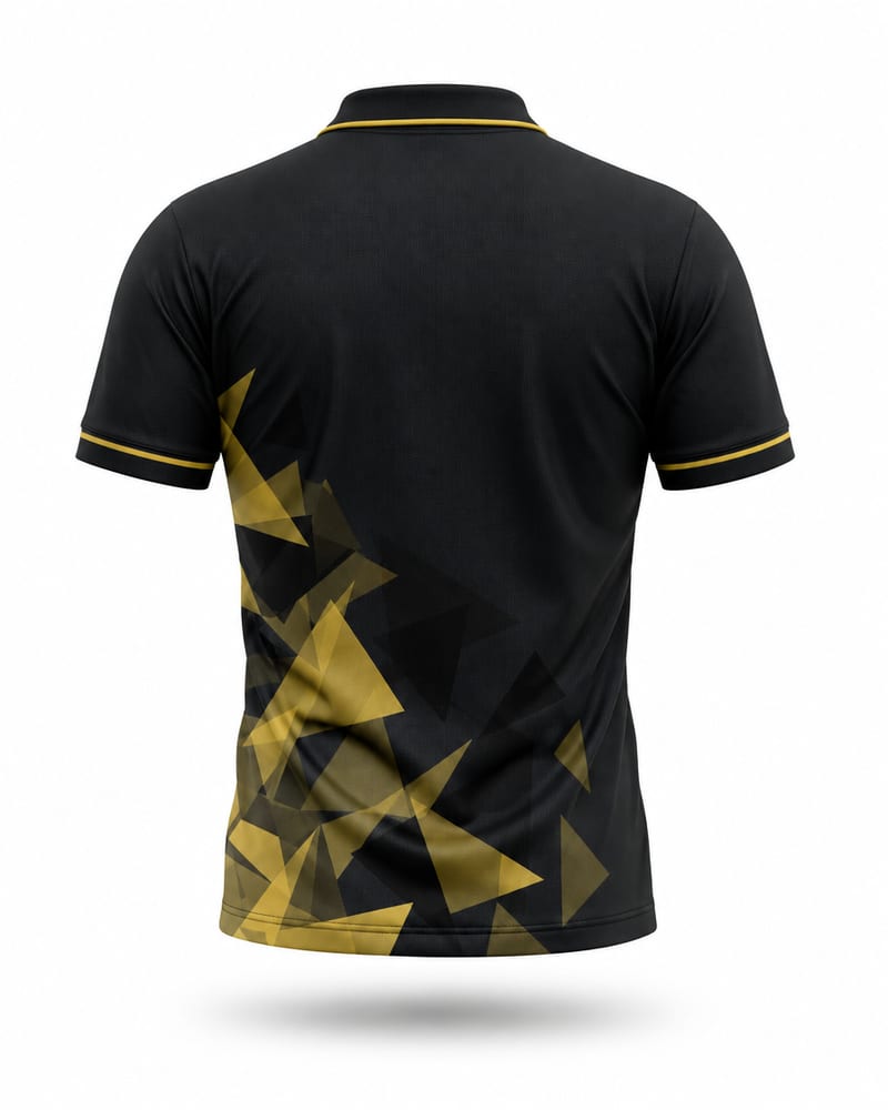 Onyx Web Cricket Jersey, onyx black, back