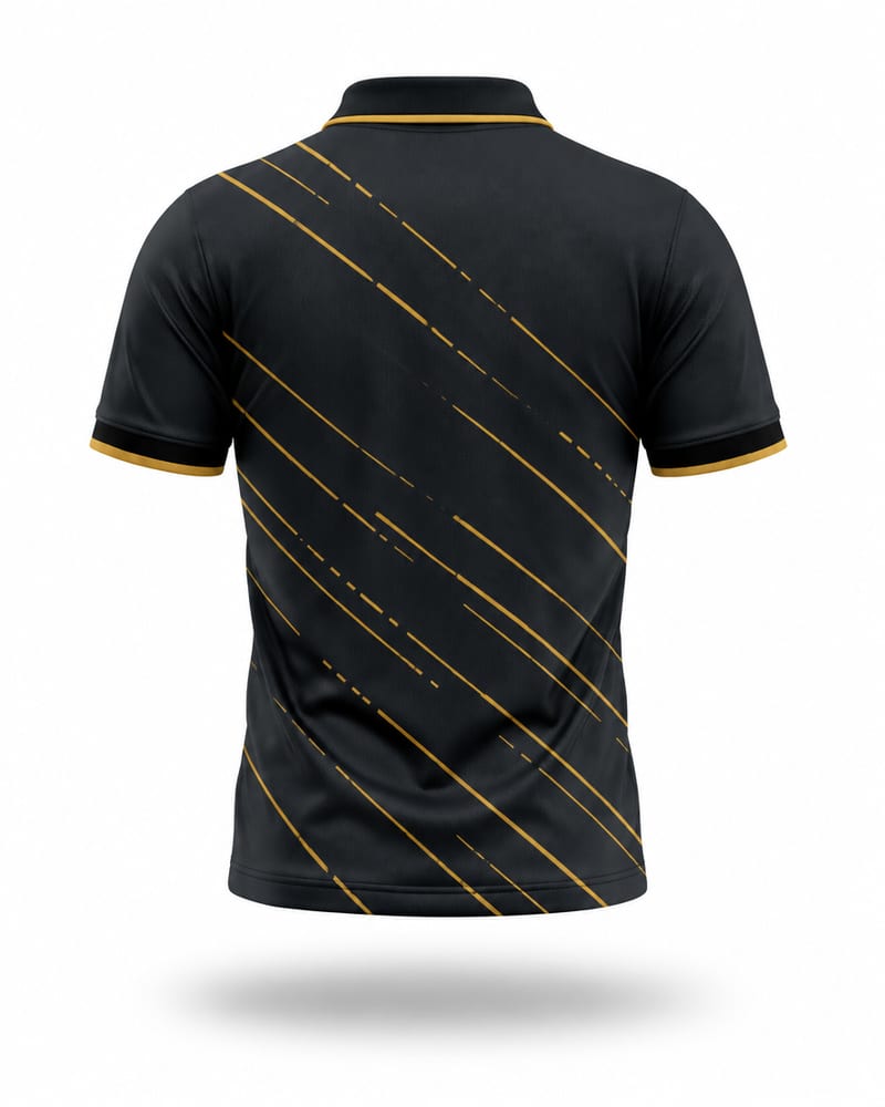 Onyx Lines Cricket Jersey, onyx black, back