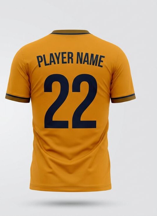 Amber Chevron Soccer Jersey, amber, back