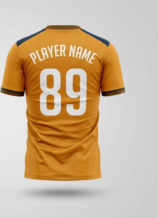Amber Carbon Soccer Jersey, amber, back
