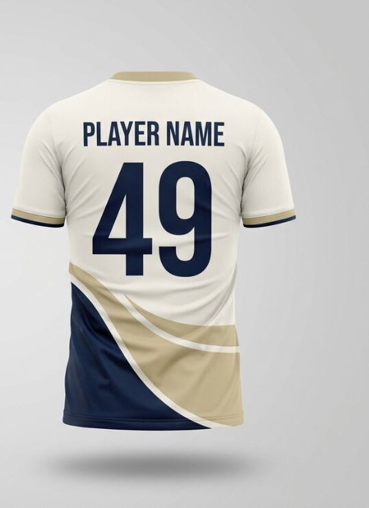 Ivory Wave Soccer Jersey, ivory, back