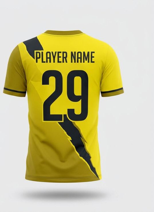 Volt Volt Soccer Jersey, neon yellow, back