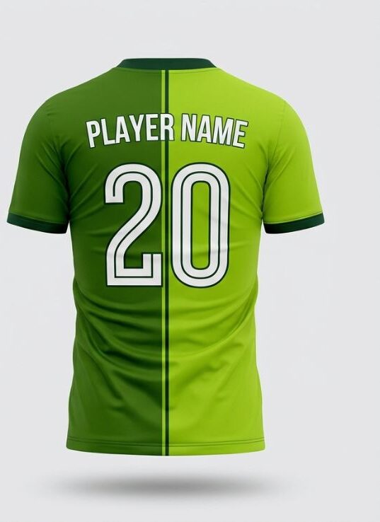 Lime Half Soccer Jersey, lime green, back