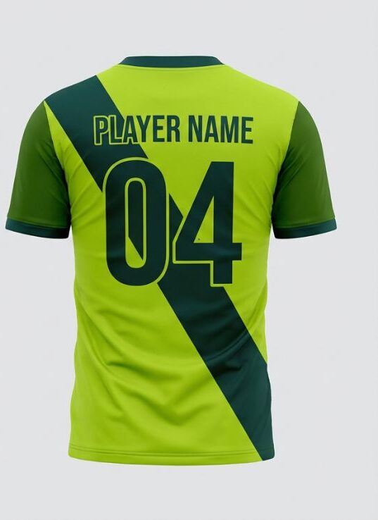 Lime Sash Soccer Jersey, lime green, back
