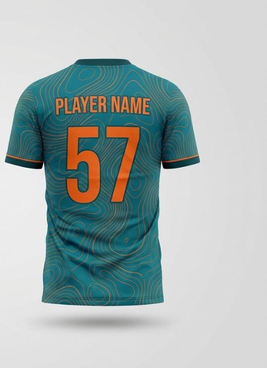 Teal Lines Soccer Jersey, teal, back