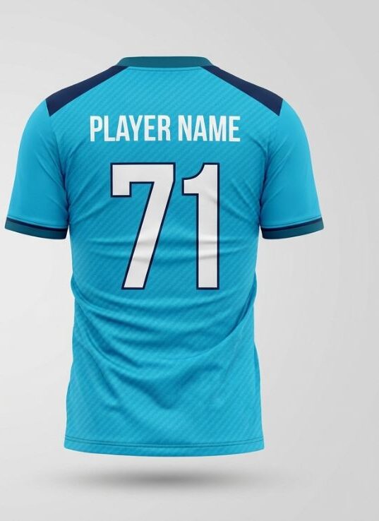 Cyan Weave Soccer Jersey, cyan, back