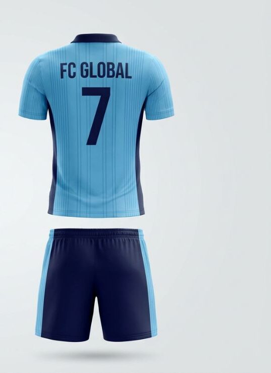 Sky Pinstripe Soccer Jersey, sky blue, back