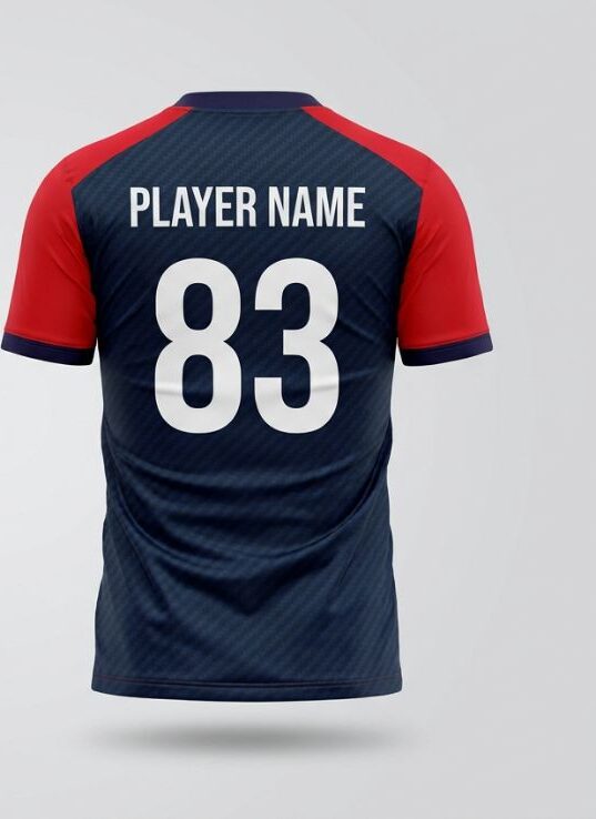 Navy Weave Soccer Jersey, navy blue, back