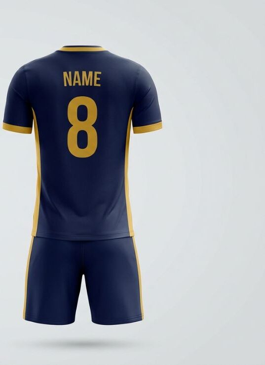 Golden Sash Soccer Jersey, golden yellow, back