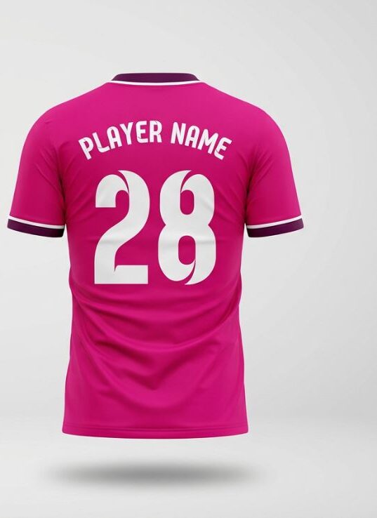 Magenta Strike Soccer Jersey, magenta, back