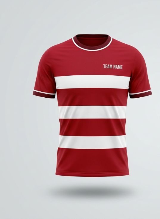 Scarlet Hoops Soccer Jersey