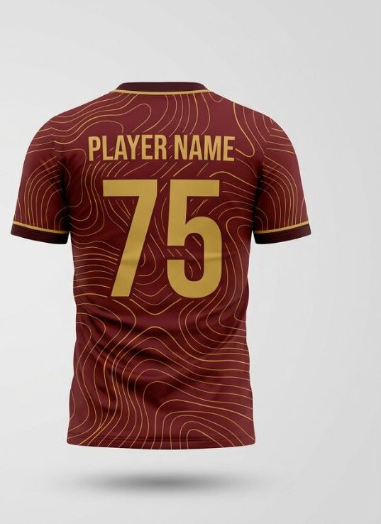 Maroon Topo Soccer Jersey, maroon, back