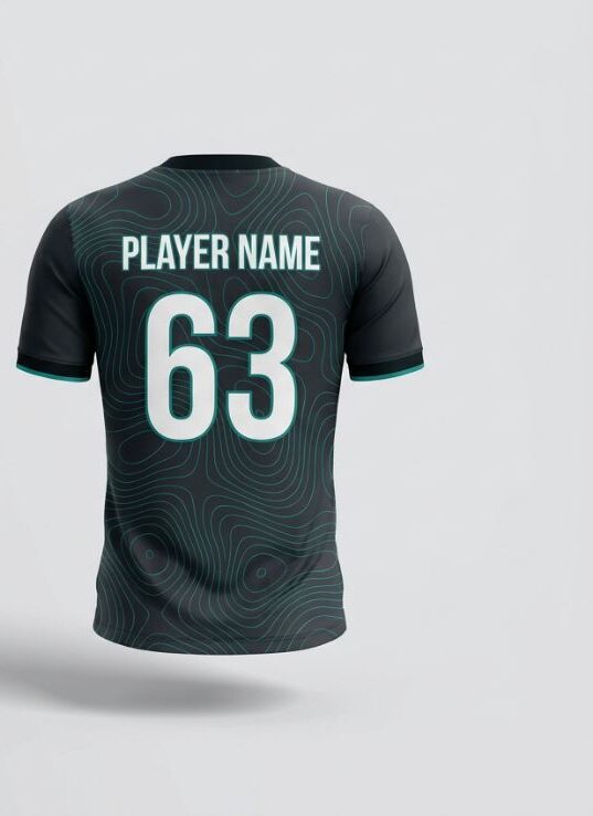 Charcoal Topo Soccer Jersey, charcoal grey, back