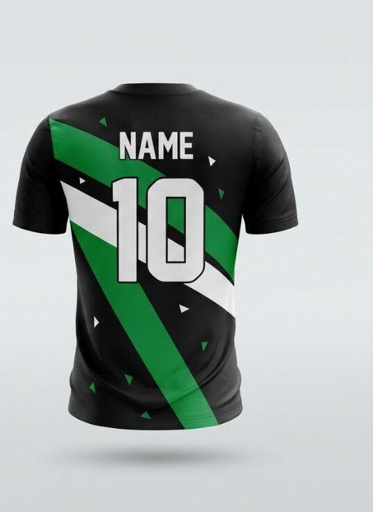 Emerald Ribbon Soccer Jersey, emerald green, back