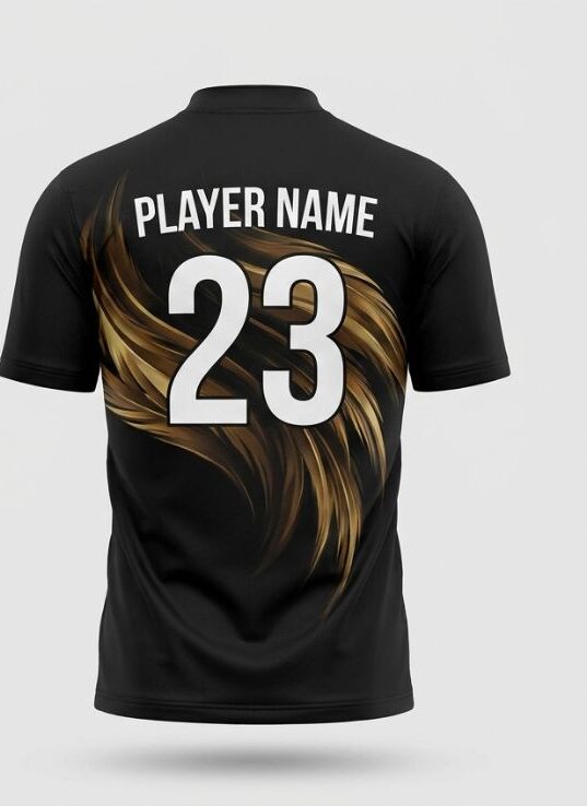 Golden Falcon Soccer Jersey, golden yellow, back