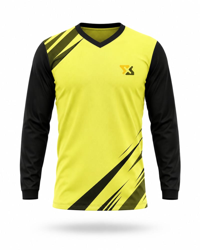Men's Custom Bikers Jersey: V Neck, Full Sleeve, front