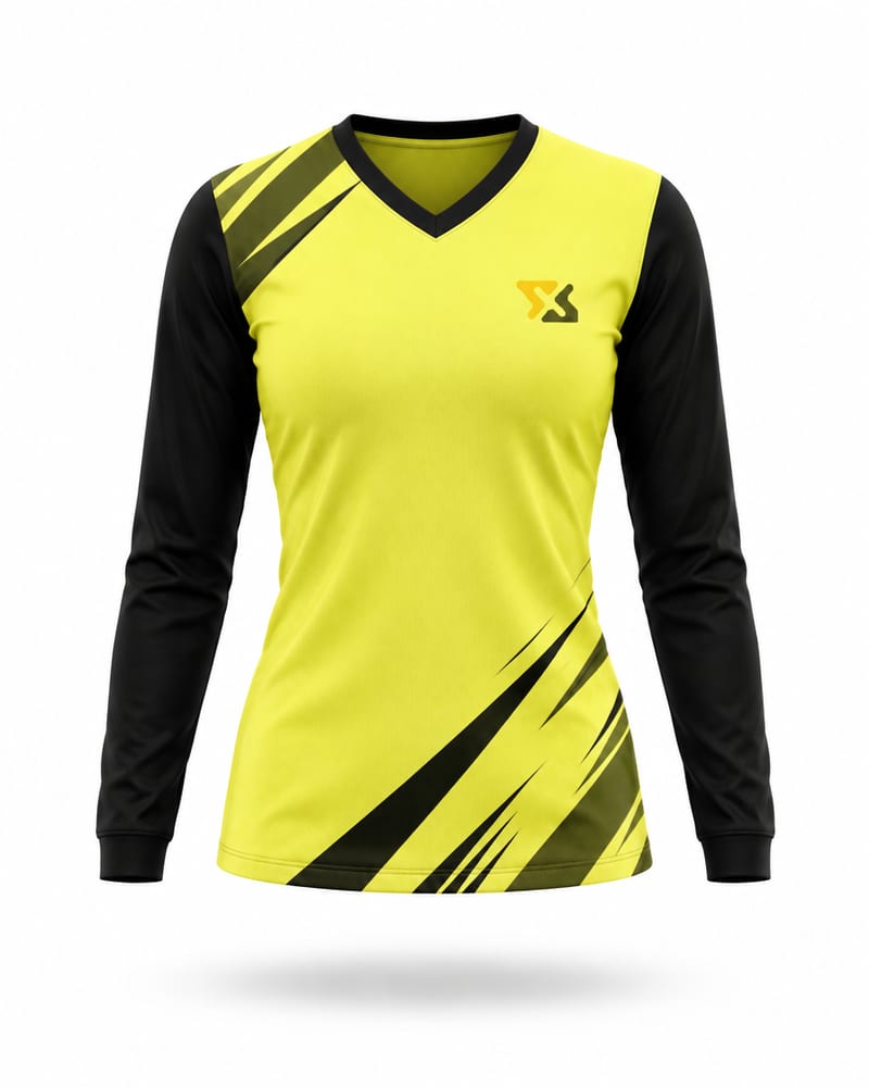 Women's Custom Bikers Jersey: V Neck, Full Sleeve, front