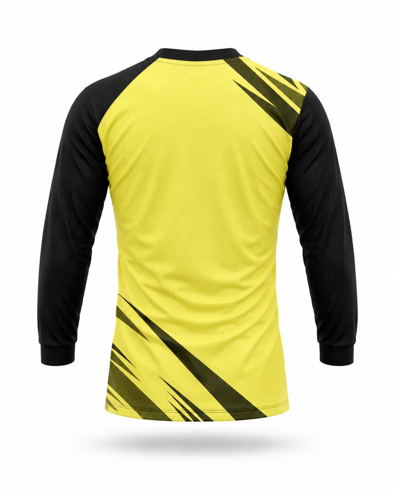 Men's Custom Bikers Jersey: V Neck, Full Sleeve, Raglan, back