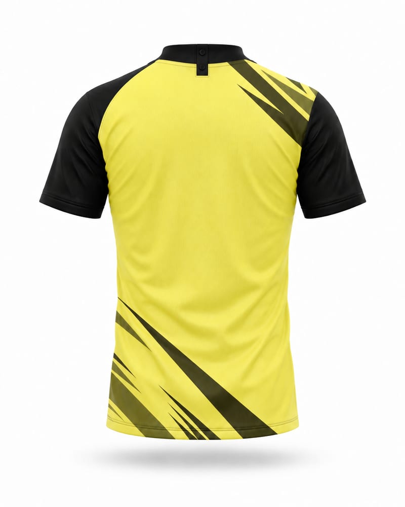 Men's Custom Bikers Jersey: Mandarin Collar, Half Sleeve, Raglan, back