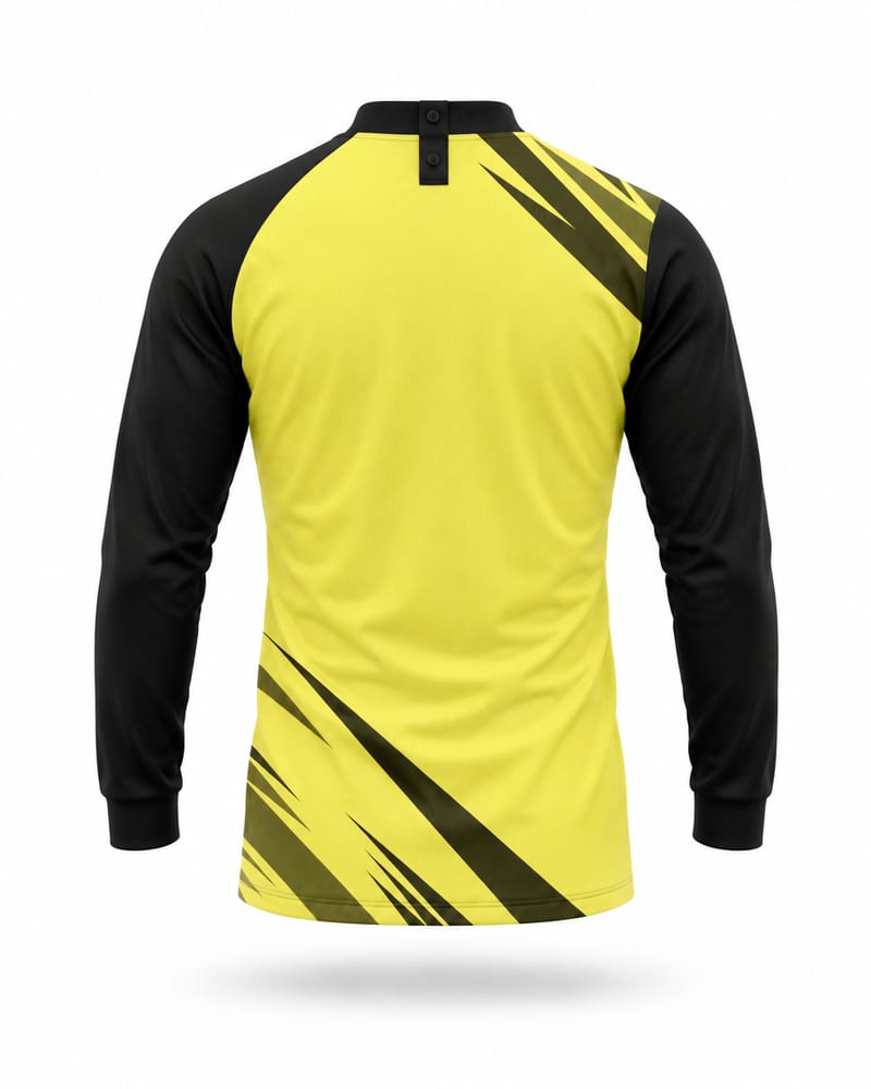 Men's Custom Esports Jersey: Mandarin Collar, Full Sleeve, Raglan, back