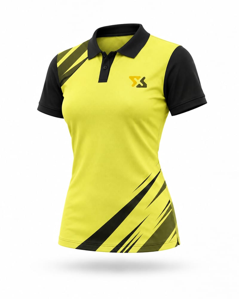 Women’s Custom Badminton Jersey: Polo, Half Sleeve