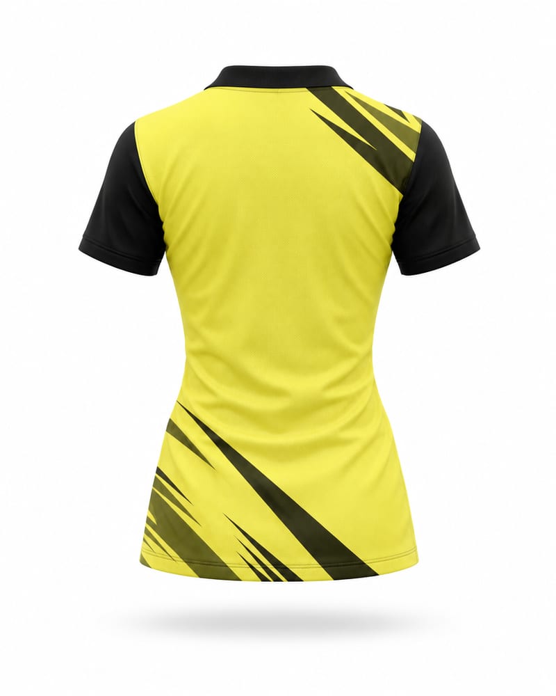 Women's Custom Badminton Jersey: Polo, Half Sleeve, back