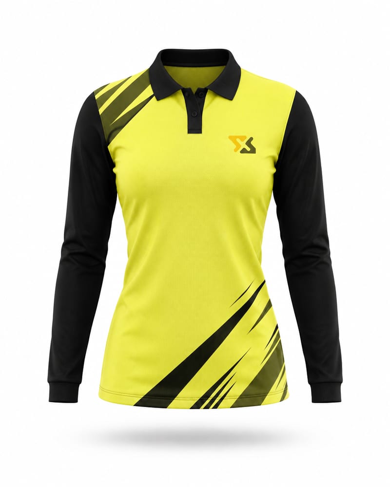 Women's Custom Bikers Jersey: Polo, Full Sleeve, front