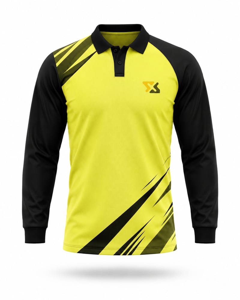 Men's Custom Bikers Jersey: Polo, Full Sleeve, Raglan, front