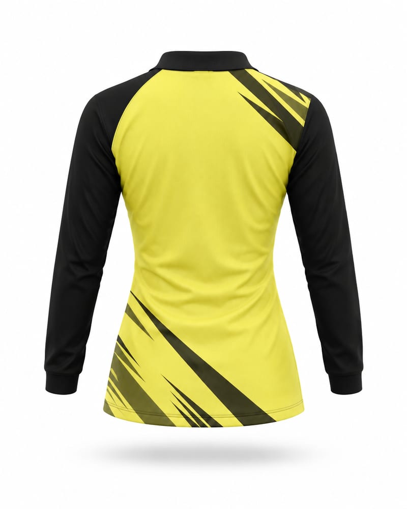 Women's Custom Bikers Jersey: Polo, Full Sleeve, Raglan, back