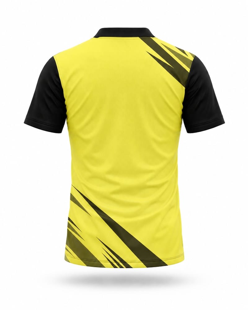 Men's Custom Esports Jersey: V Neck Polo, Half Sleeve, back