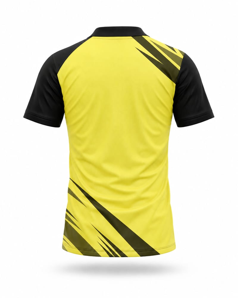 Men's Custom Esports Jersey: V Neck Polo, Half Sleeve, Raglan, back