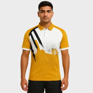 Mustard Black Splash – Polo Sports Jersey
